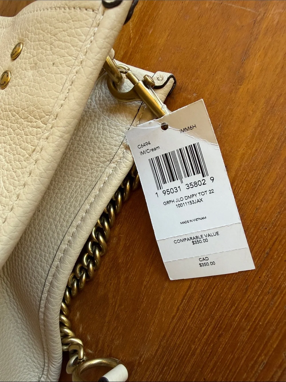 Coach X JLO Dempsey Tote 22 NYC Skyline leather